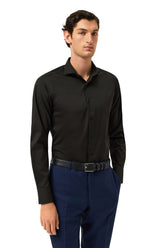 Slim Fit Cotton Stretch Travel Shirt With Dublin Collar